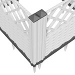 vidaXL Jardinière avec piquets blanc 43 5x43 5x43 5 cm PP