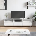 vidaXL Meuble TV blanc 150x30x44 5 cm bois d'ingénierie