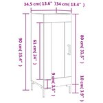 vidaXL Buffet Chêne marron 34 5x34x90 cm Bois d'ingénierie