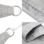 vidaXL Voile d'ombrage gris clair 3x3x4 24 m 100  polyester oxford