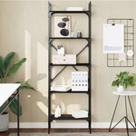 vidaXL Bibliothèque à 5 niveaux noir 56x31 5x174 cm bois d'ingénierie