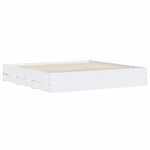 vidaXL Cadre de lit avec tiroirs sans matelas blanc 160x200 cm