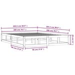 vidaXL Cadre de lit sans matelas marron miel 200x200 cm bois massif
