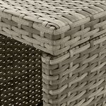 vidaXL Ensemble de bar de jardin 5 Pièces avec coussins gris poly rotin