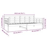 vidaXL Lit de jour Bois massif de pin 90x190 cm