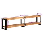 vidaXL Meuble TV 180x30x40 cm bois d'acacia massif