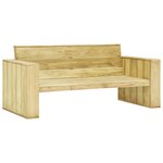 vidaXL Salon de jardin 5 Pièces avec coussins bois de pin imprégné