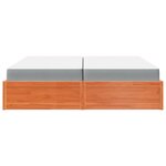 vidaXL Lit avec matelas cire marron 200x200 cm bois massif de pin