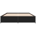 vidaXL Cadre de lit sans matelas noir 135x190 cm