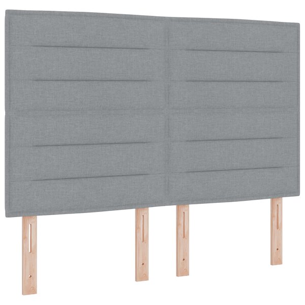 vidaXL Tête de lit Design Lines Gris Clair 160 cm Tissu