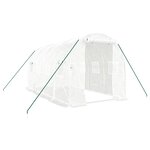vidaXL Serre avec cadre en acier blanc 8 m² 4x2x2 m