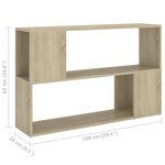 vidaXL Bibliothèque Chêne Sonoma 100x24x63 cm Bois d'ingénierie