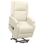 vidaXL Fauteuil de massage Crème Tissu