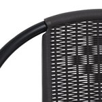 vidaXL Chaises de jardin lot de 4 Rotin plastique et acier 110 kg