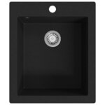 vidaXL Évier de cuisine Granite Noir