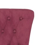 vidaXL Chaise à dossier haut rouge bordeaux conception de bouton