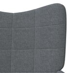 vidaXL Chaise de relaxation avec tabouret Gris foncé Tissu