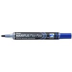 Marqueur pour tableau blanc maxiflo flex-feel  bleu x 12 pentel