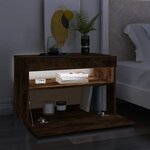 vidaXL Meubles TV 2 Pièces avec lumières LED Chêne fumé 60x35x40 cm