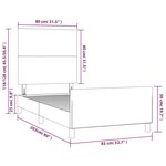 vidaXL Cadre de lit sans matelas noir 80x200 cm similicuir