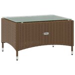 vidaXL Salon de jardin 16 Pièces avec coussins Résine tressée Marron