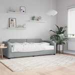 vidaXL Lit de jour avec matelas gris clair 90x190 cm tissu