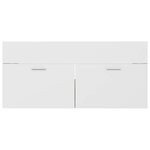 vidaXL Armoire d'évier et lavabo intégré Blanc/chêne sonoma Aggloméré