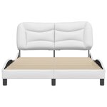 vidaXL Cadre de lit avec tête de lit Blanc 140x200 cm Similicuir