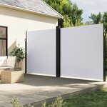 vidaXL Auvent latéral rétractable blanc 220x600 cm