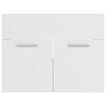 vidaXL Ensemble de meubles de salle de bain Blanc Aggloméré