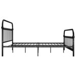 vidaXL Cadre de lit sans matelas avec tête de lit noir 180x200 cm