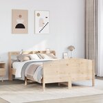 vidaXL Cadre de lit sans matelas 150x200 cm bois de pin massif
