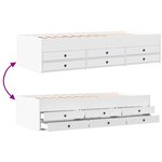 vidaXL Lit de jour avec tiroirs sans matelas blanc 100x200 cm