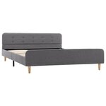 vidaXL Cadre de lit sans matelas gris clair tissu 160x200 cm