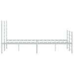 vidaXL Cadre de lit métal sans matelas et pied de lit blanc 140x200 cm