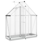 vidaXL Serre avec cadre de base argenté 169x58x202 cm aluminium