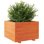 vidaXL Jardinière cire marron 70x70x49 5 cm bois de pin massif