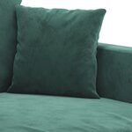 vidaXL Ensemble de canapés 4 Pièces avec coussins Vert foncé Velours