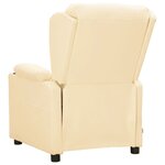 vidaXL Fauteuil inclinable électrique Crème Similicuir