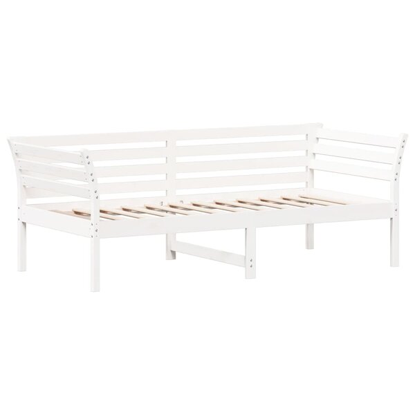 vidaXL Lit de jour sans matelas blanc 90x190 cm bois de pin massif