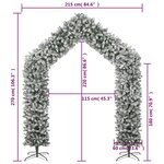 vidaXL Arche de sapin de Noël à flocons de neige 270 cm