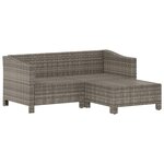 Salon de jardin meuble d'extérieur ensemble de mobilier 3 pièces avec coussins gris résine tressée 02_0015974