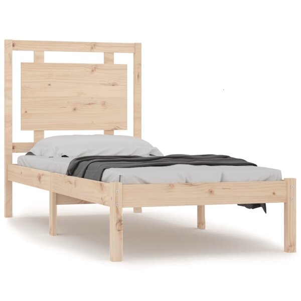 vidaXL Cadre de lit sans matelas 75x190 cm bois massif