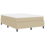 vidaXL Lit à ressorts avec Matelas Vert Clair Gris 140x200 cm Tissu en velours côtelé