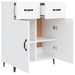 vidaXL Buffet blanc 69 5x34x90 cm bois d'ingénierie