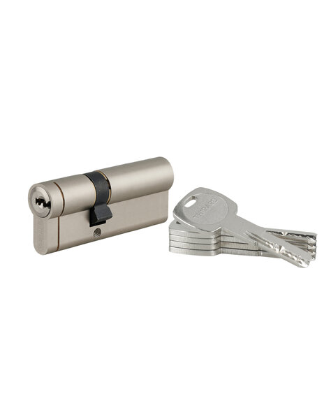 THIRARD - Cylindre double entrée Transit 1  45x30mm  SNAP côté 30  nickelé  5 clés