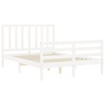 vidaXL Cadre de lit sans matelas blanc 140x200 cm bois de pin massif