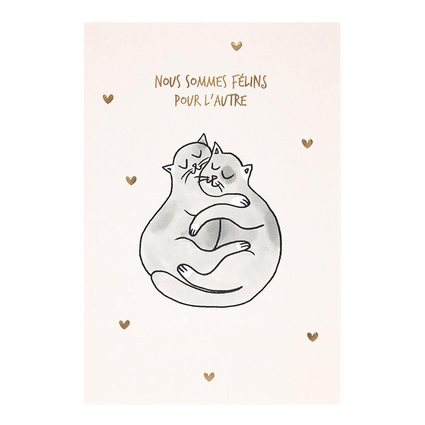 Carte Saint-valentin - Nous Sommes Félins Pour L'autre - Draeger paris