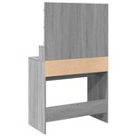 vidaXL Coiffeuse avec LED sonoma gris 80x41x134 5 cm