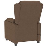 vidaXL Fauteuil électrique de massage Marron Tissu